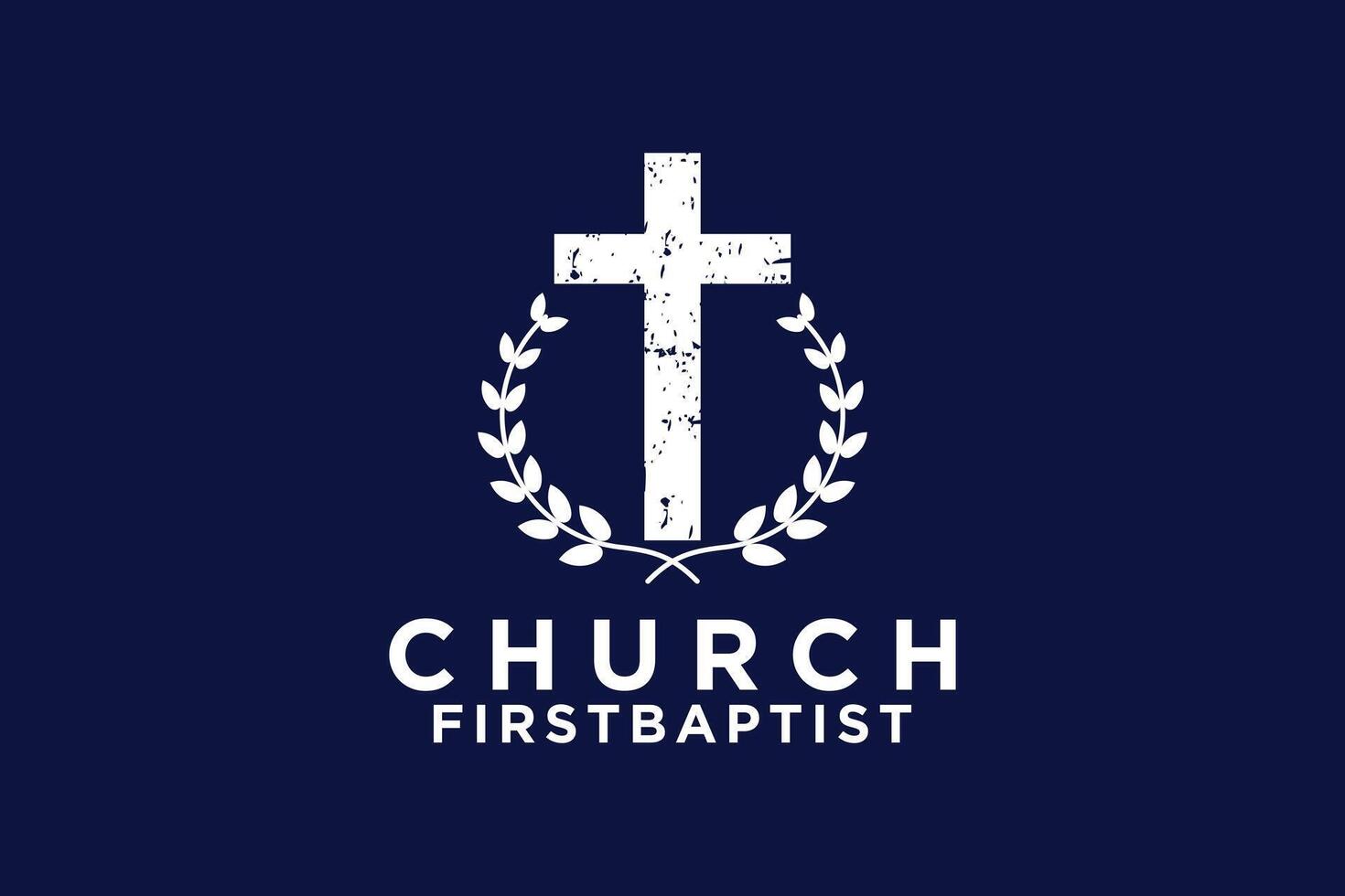 kerk logo ontwerp creatief uniek concept vector