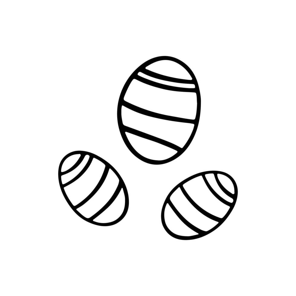 Pasen eieren lijn overladen ontwerp, Pasen eieren lijn overladen ontwerp illustratie, vector