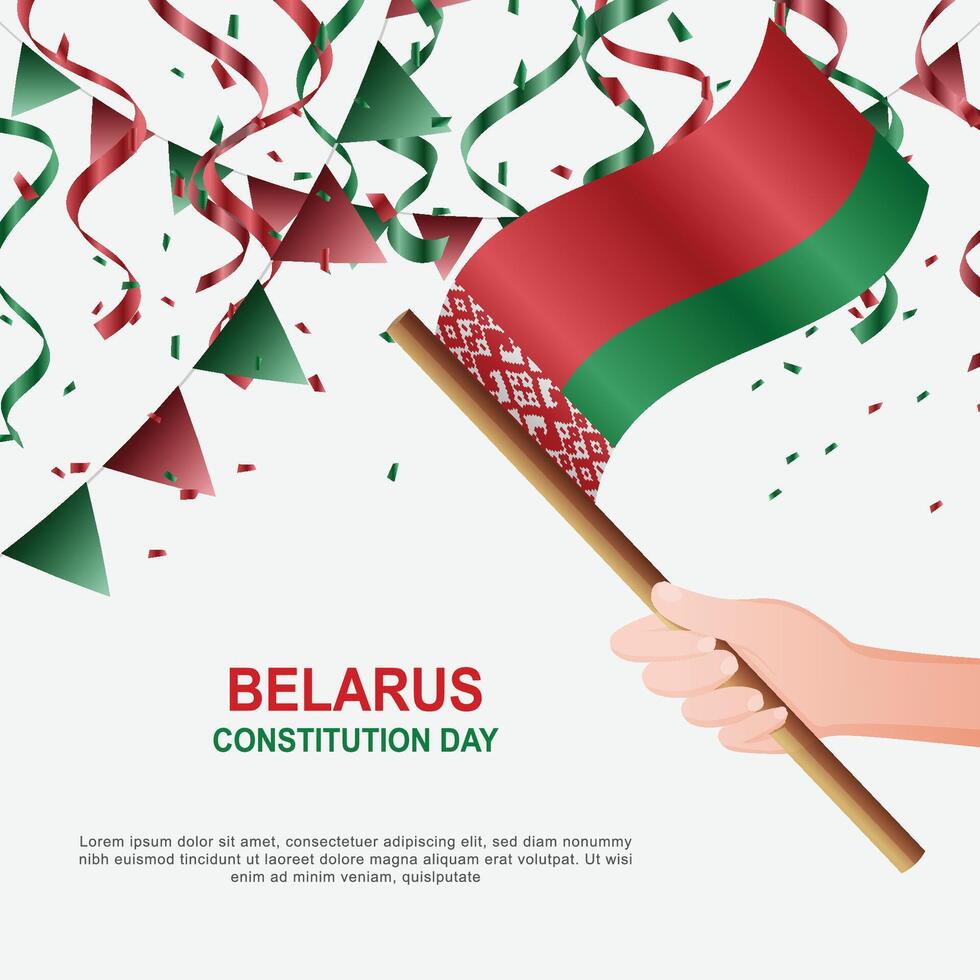 Wit-Rusland grondwet dag achtergrond. vector