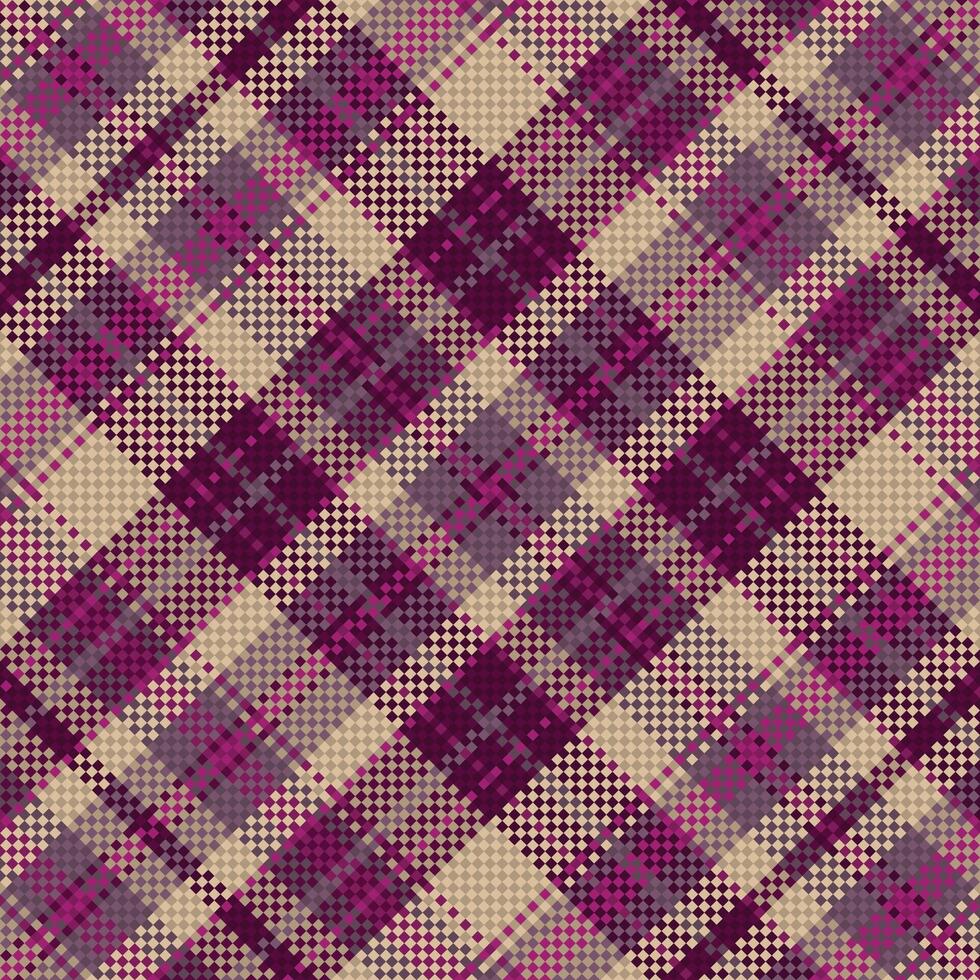 tartan geruit patroon met textuur en warme kleur. vector