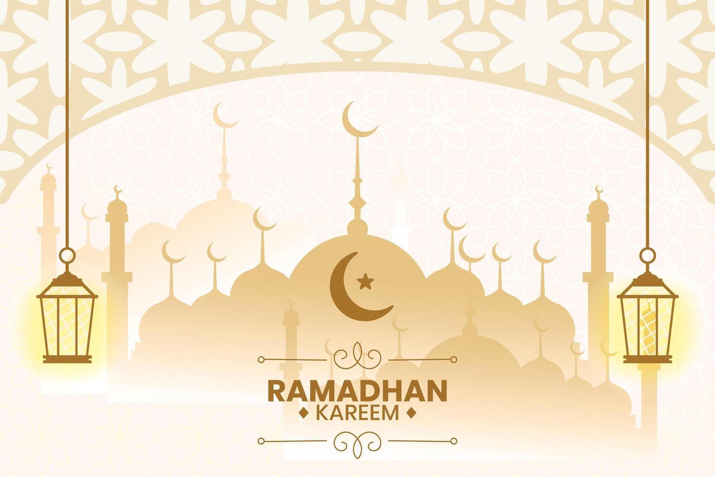 Ramadan kareem decoratief seizoensgebonden groet achtergrond vector