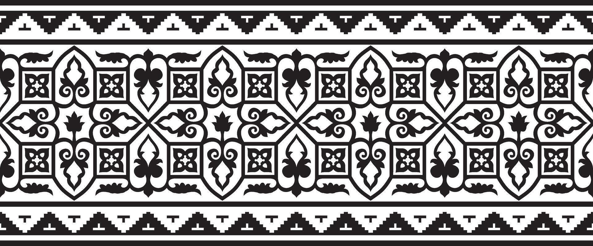 vector monochroom naadloos byzantijns grens, kader. eindeloos Grieks patroon, tekening van de oostelijk Romeins rijk. decoratie van de Russisch orthodox kerk.