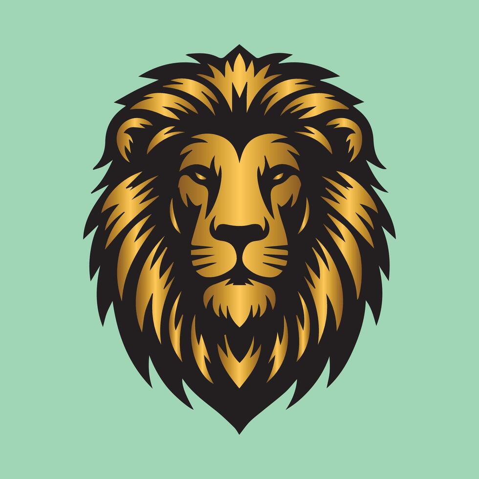 leeuwen gezicht mascotte logo ontwerp vector illustratie voor merk identiteit icoon en Koninklijk koning leeuw.