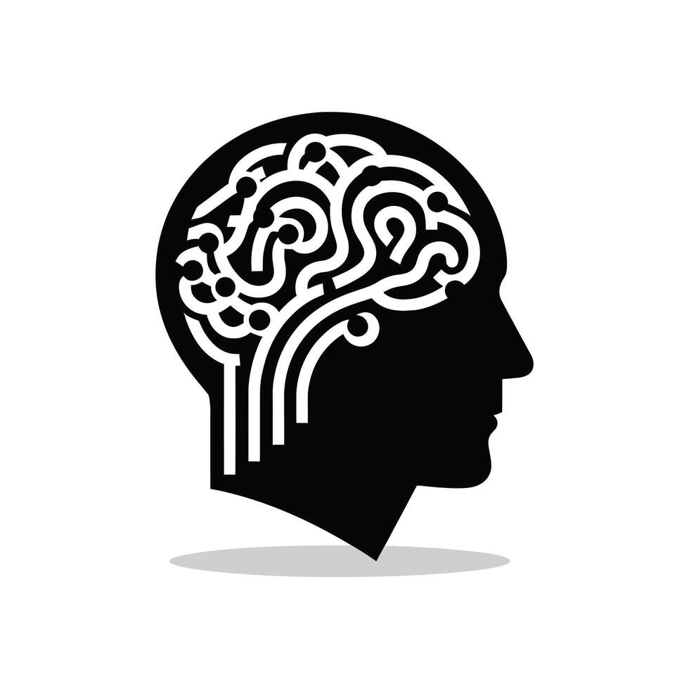 vector icoon illustratie van menselijk hersenen in medisch context