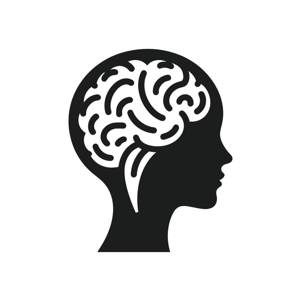 vector icoon illustratie van menselijk hersenen in medisch context