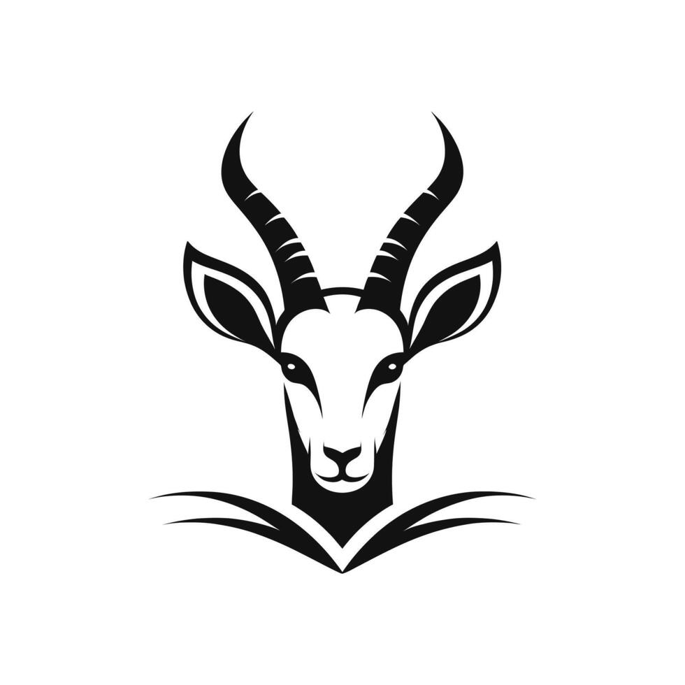 majestueus antilope gazelle hoofd logo vector icoon illustratie ontwerp sjabloon