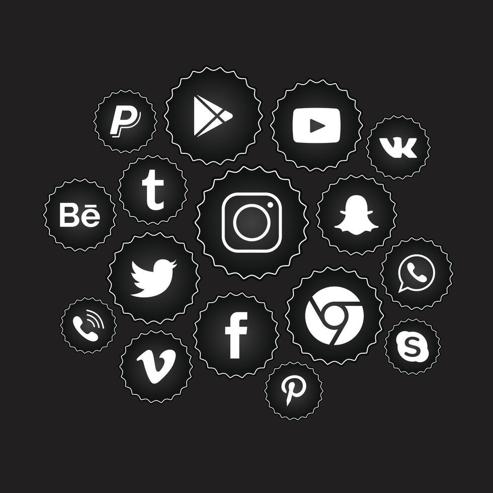 sociale media logo collectie vector