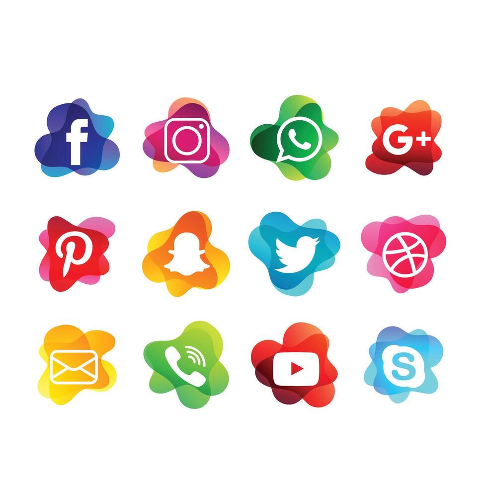 sociale media logo collectie vector