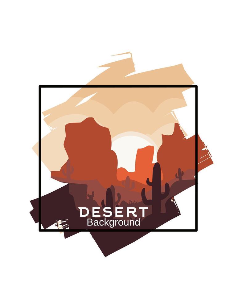 vector van woestijn achtergrond nationaal park perfect voor afdrukken, kleding ontwerp, enz