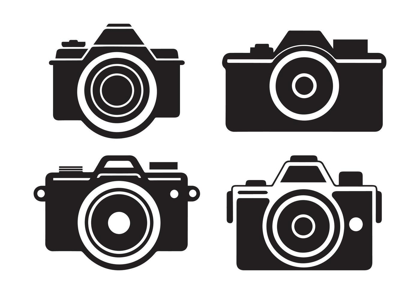 abstract vector fotografie camera icoon reeks ontwerp sjabloon