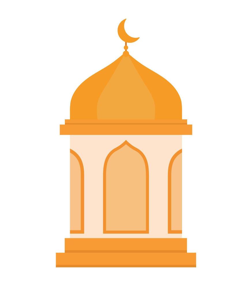 gemakkelijk vlak geel Ramadan moskee illustratie vector