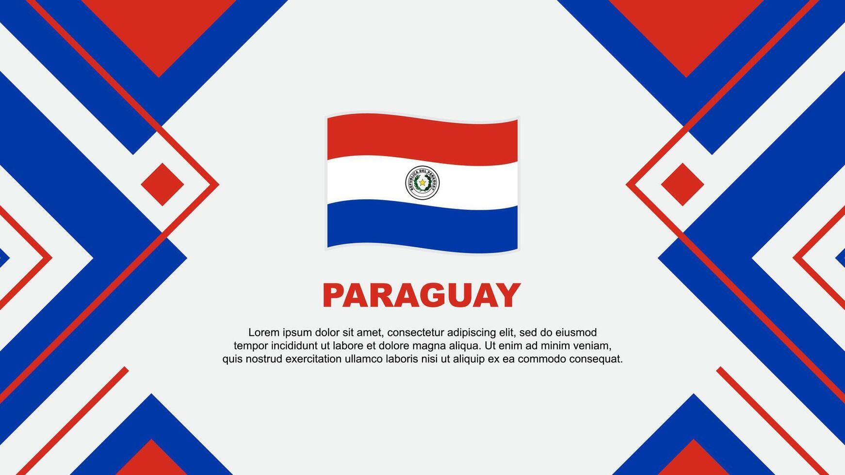 Paraguay vlag abstract achtergrond ontwerp sjabloon. Paraguay onafhankelijkheid dag banier behang vector illustratie. Paraguay illustratie