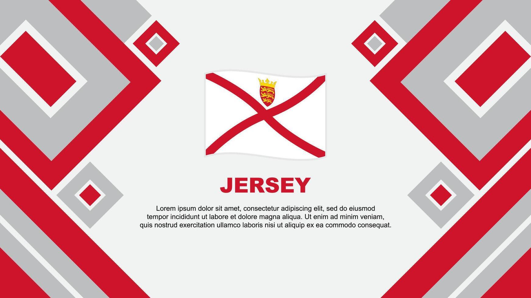 Jersey vlag abstract achtergrond ontwerp sjabloon. Jersey onafhankelijkheid dag banier behang vector illustratie. Jersey tekenfilm