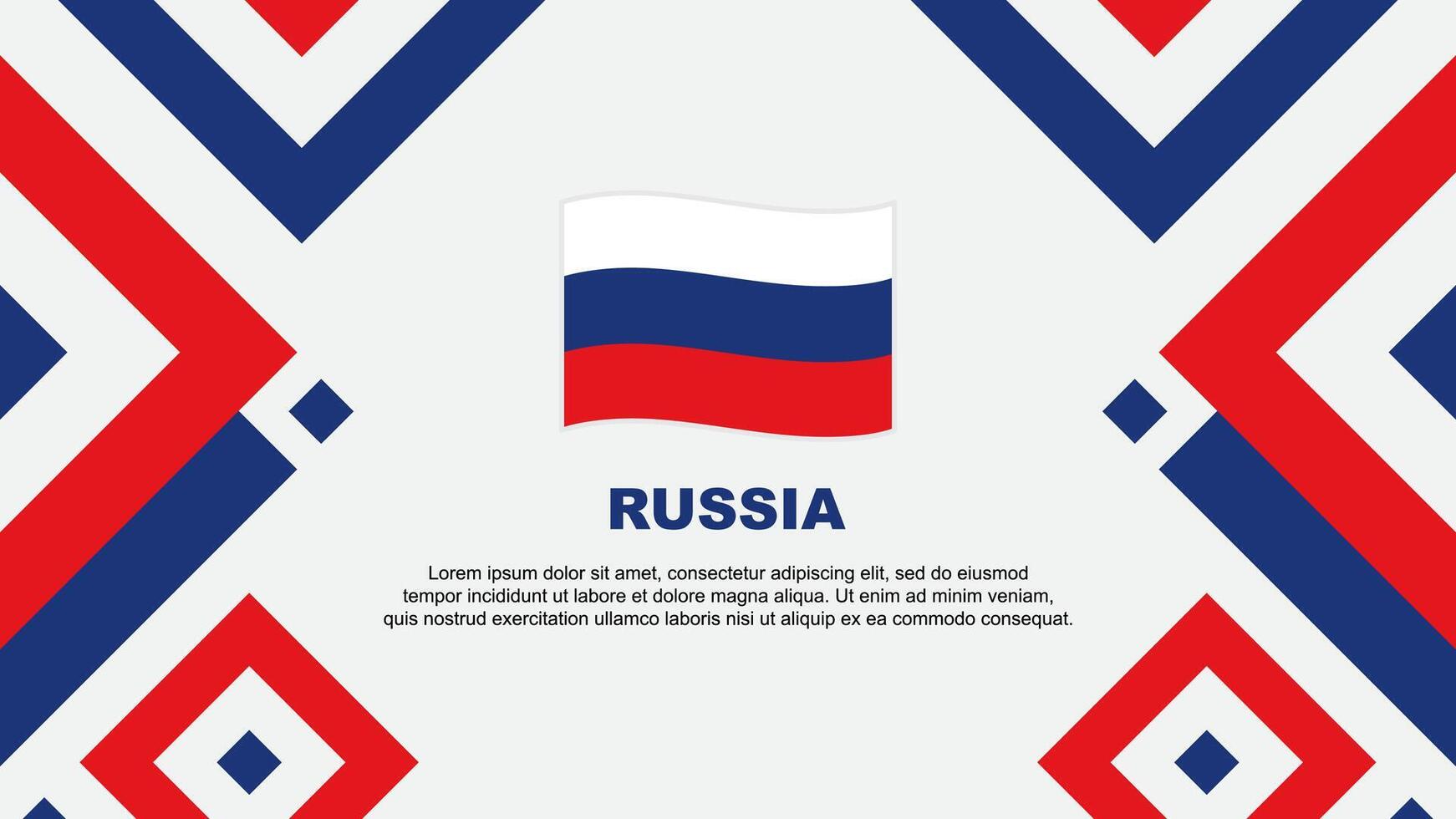 Rusland vlag abstract achtergrond ontwerp sjabloon. Rusland onafhankelijkheid dag banier behang vector illustratie. Rusland sjabloon