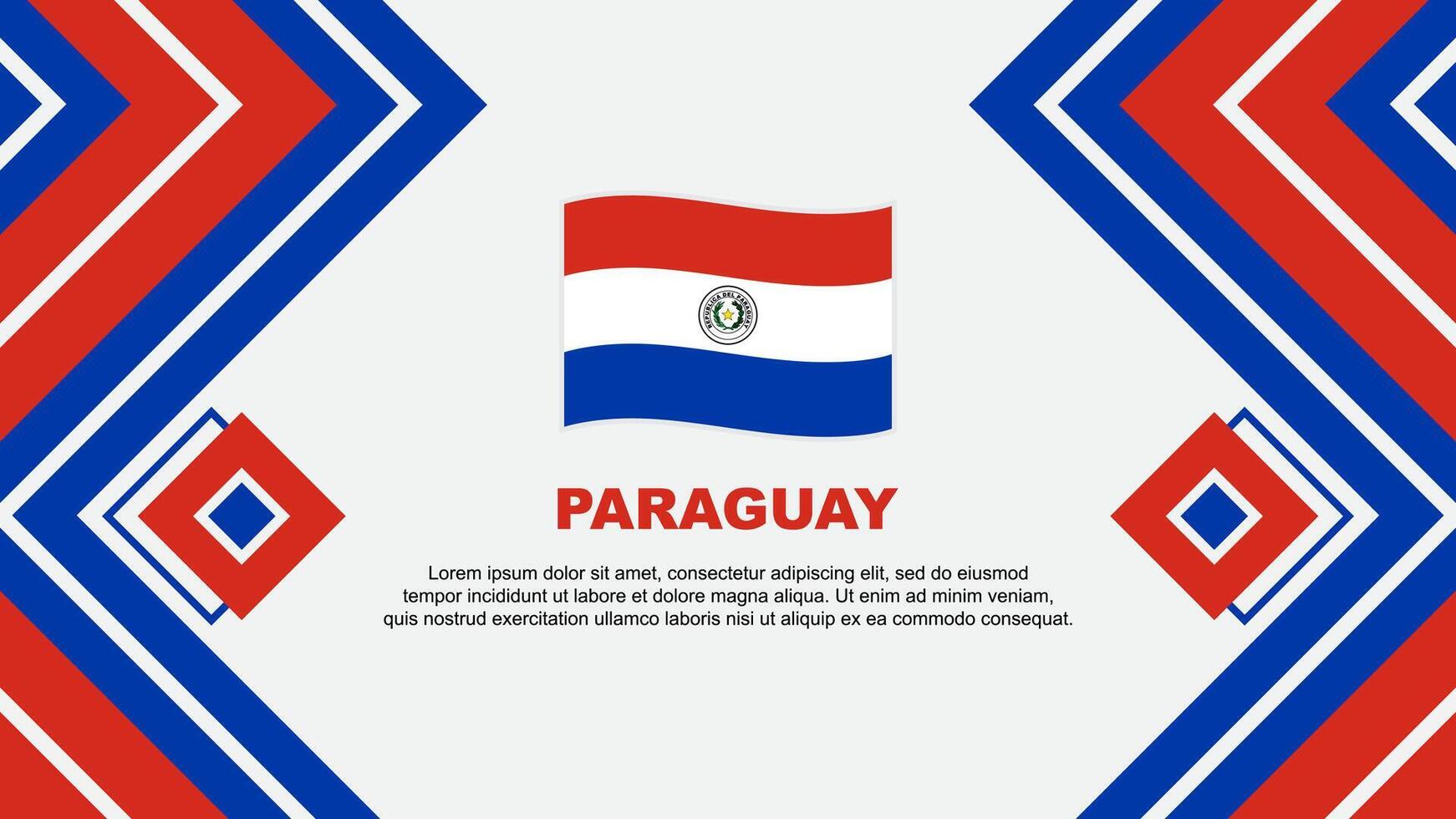 Paraguay vlag abstract achtergrond ontwerp sjabloon. Paraguay onafhankelijkheid dag banier behang vector illustratie. Paraguay ontwerp