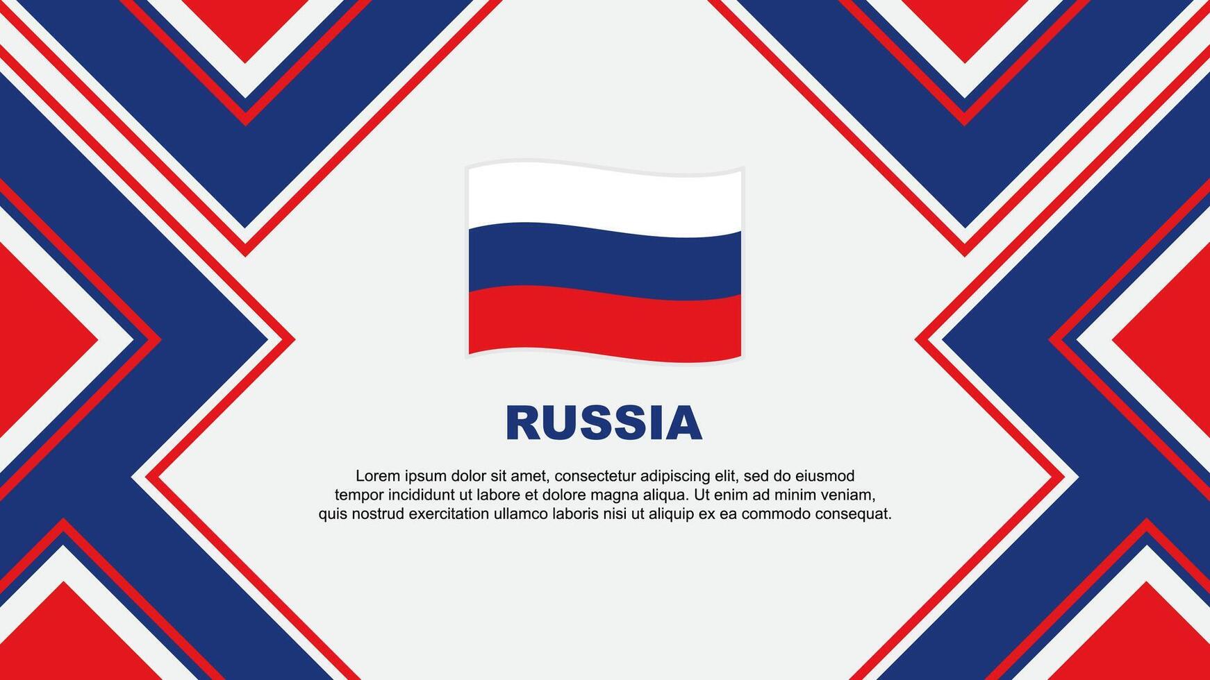 Rusland vlag abstract achtergrond ontwerp sjabloon. Rusland onafhankelijkheid dag banier behang vector illustratie. Rusland vector