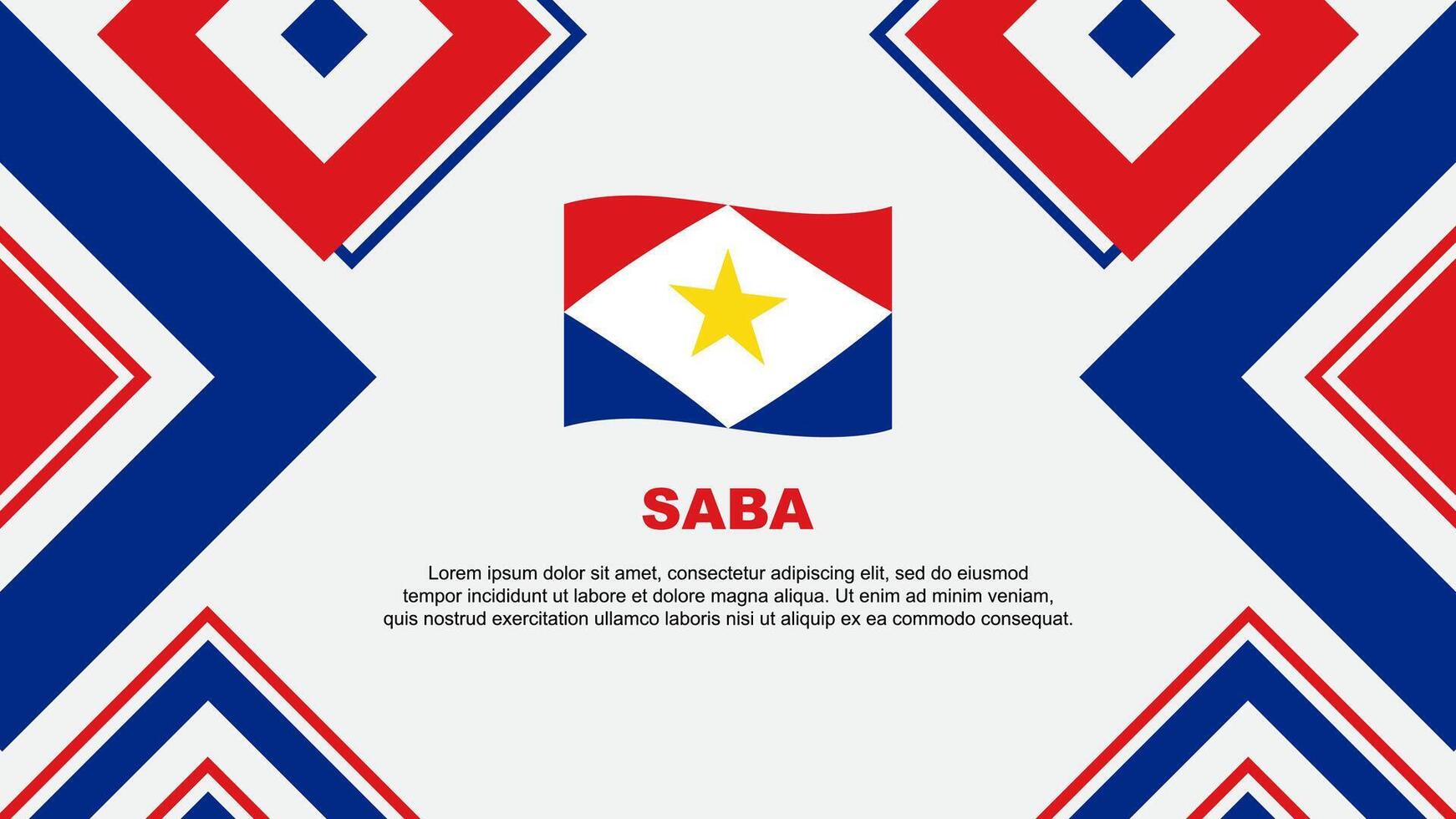 saba vlag abstract achtergrond ontwerp sjabloon. saba onafhankelijkheid dag banier behang vector illustratie. saba onafhankelijkheid dag