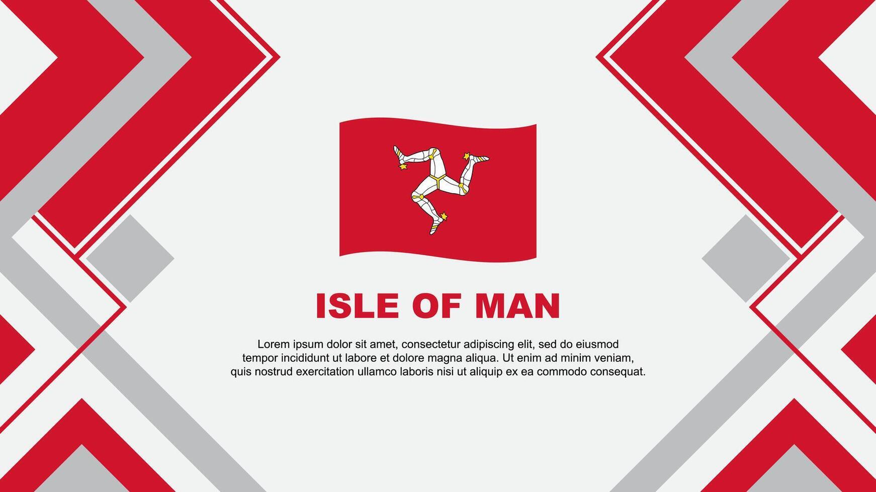 eiland van Mens vlag abstract achtergrond ontwerp sjabloon. eiland van Mens onafhankelijkheid dag banier behang vector illustratie. eiland van Mens banier