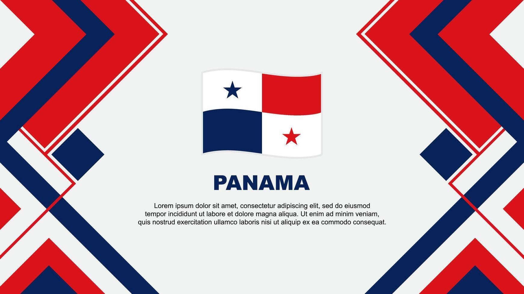 Panama vlag abstract achtergrond ontwerp sjabloon. Panama onafhankelijkheid dag banier behang vector illustratie. Panama banier