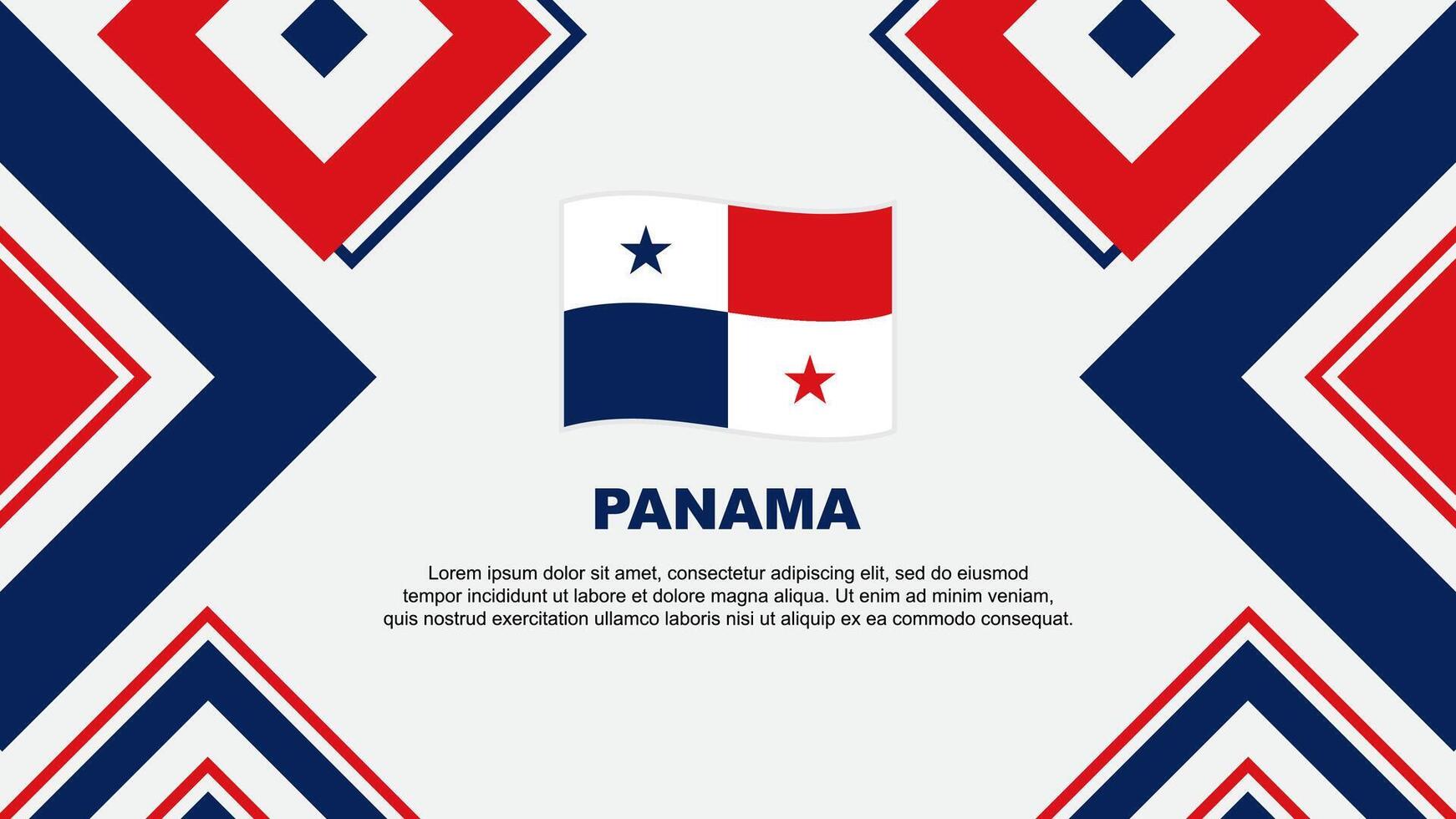 Panama vlag abstract achtergrond ontwerp sjabloon. Panama onafhankelijkheid dag banier behang vector illustratie. Panama onafhankelijkheid dag