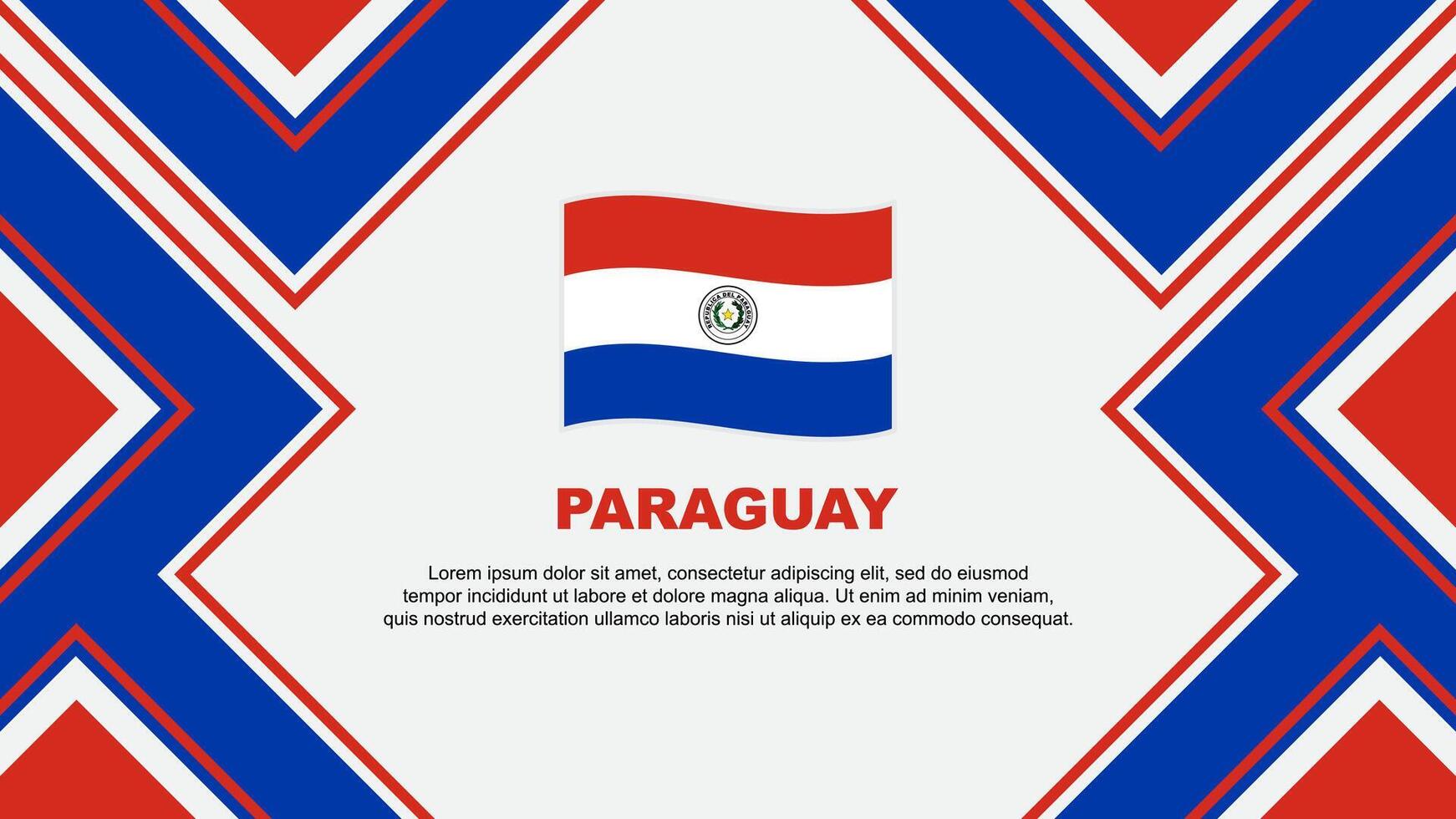 Paraguay vlag abstract achtergrond ontwerp sjabloon. Paraguay onafhankelijkheid dag banier behang vector illustratie. Paraguay vector
