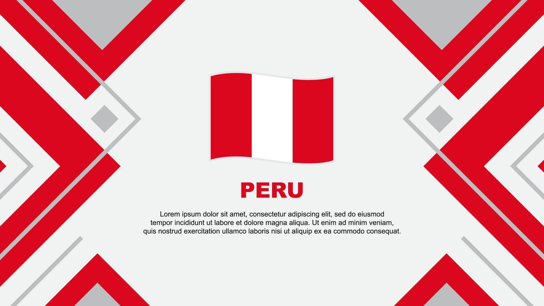 Peru vlag abstract achtergrond ontwerp sjabloon. Peru onafhankelijkheid dag banier behang vector illustratie. Peru illustratie