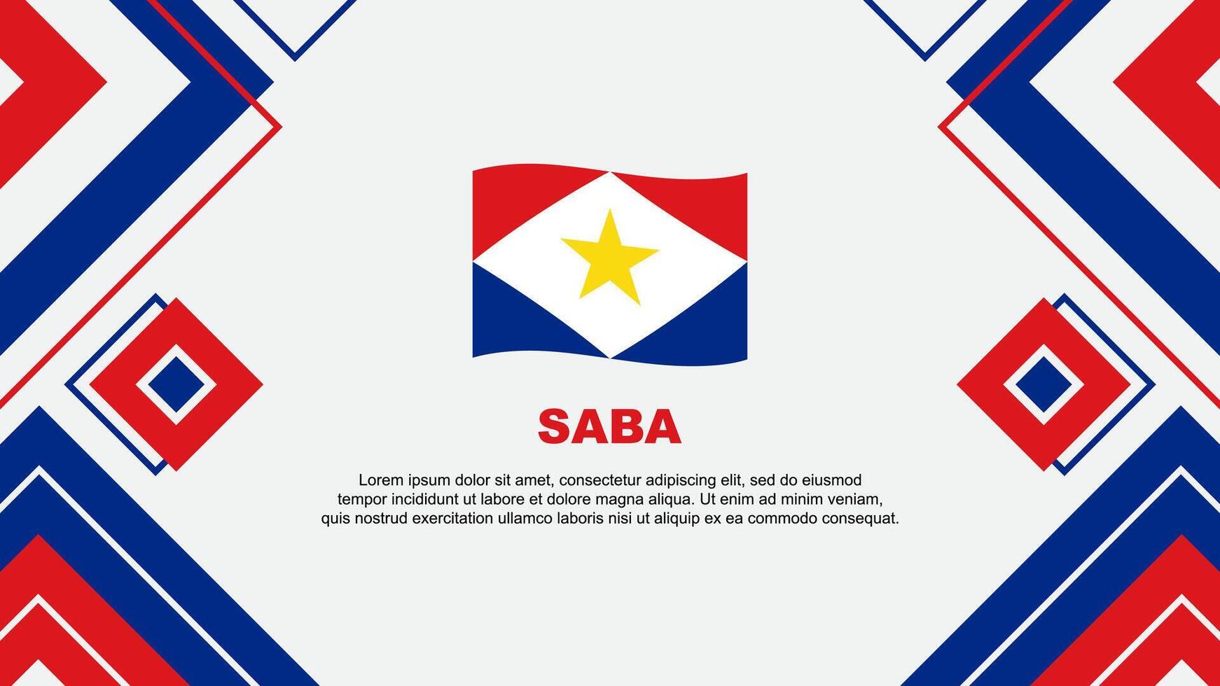 saba vlag abstract achtergrond ontwerp sjabloon. saba onafhankelijkheid dag banier behang vector illustratie. saba achtergrond