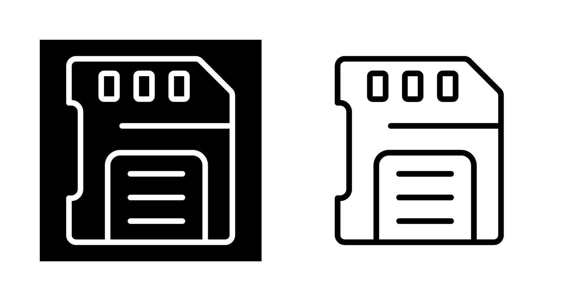 sd-kaart vector pictogram