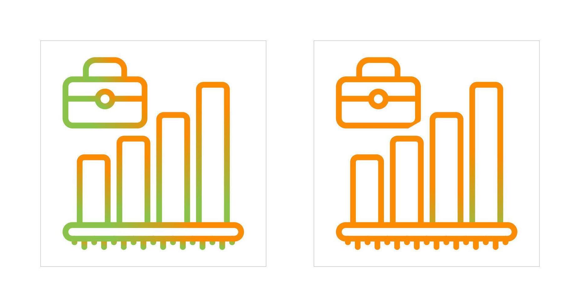 aktentas met tabel vector icoon