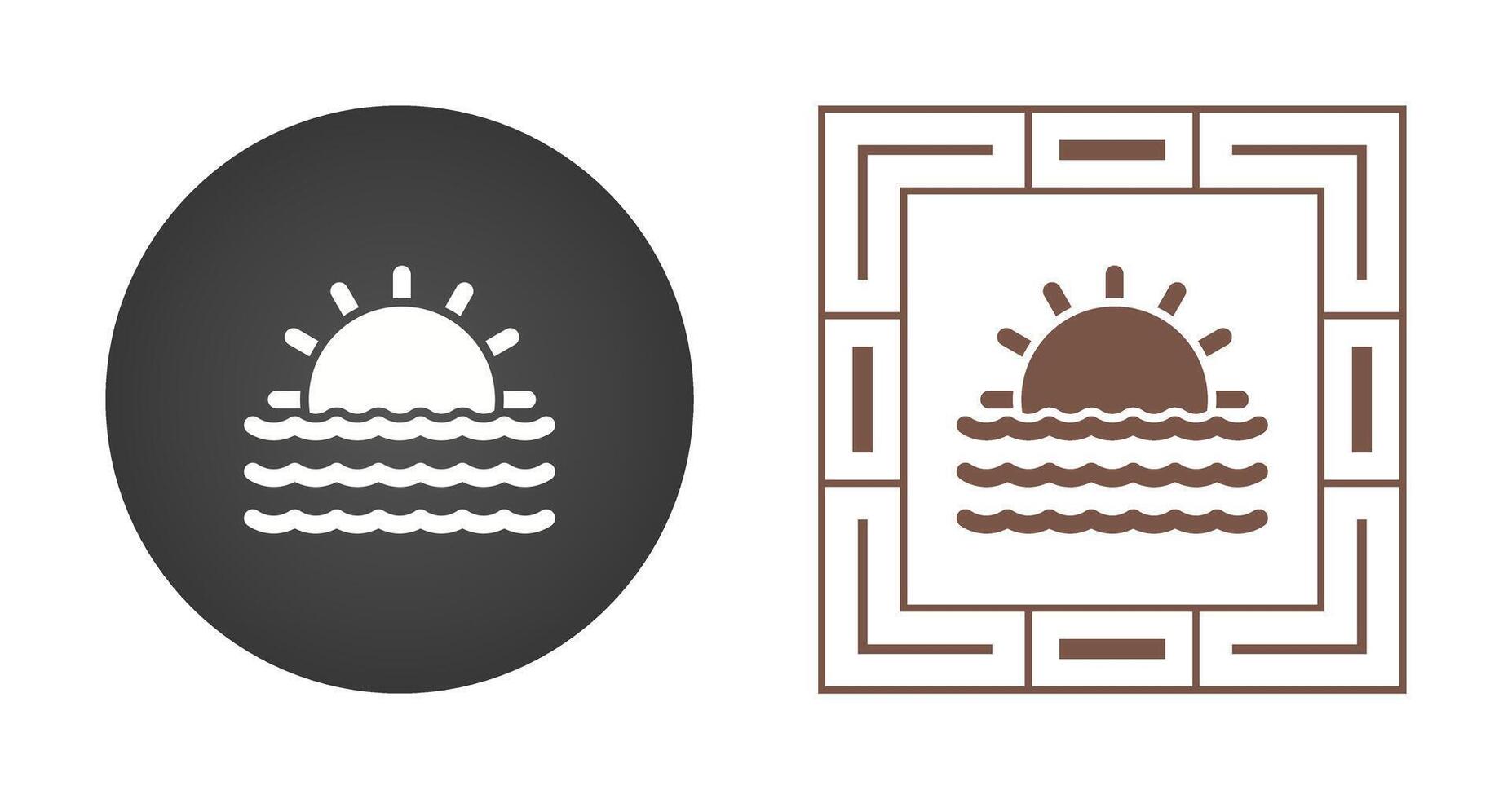 zonsondergang vector pictogram