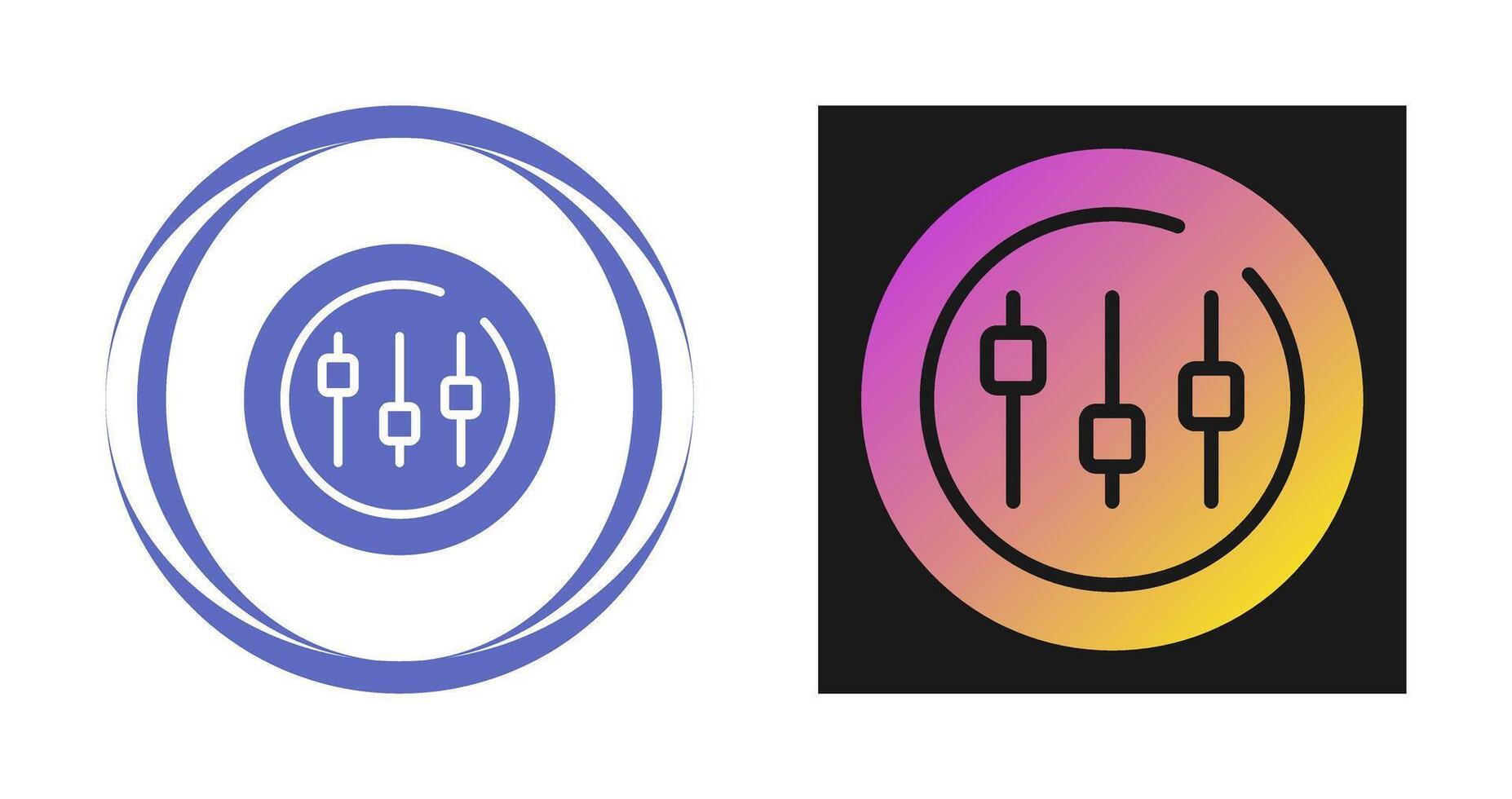 muziek- equalizer cirkel vector icoon