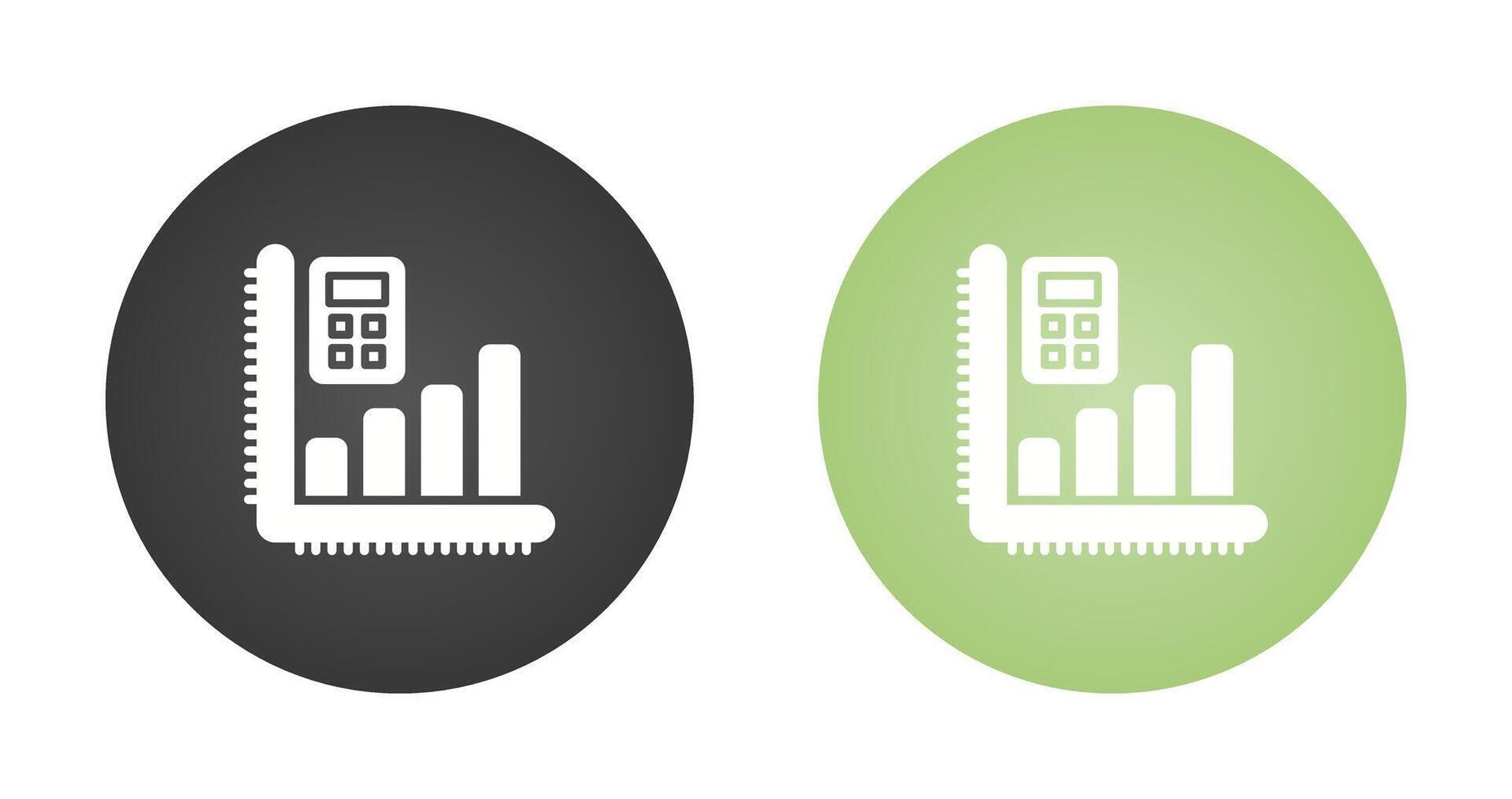 rekenmachine met diagram vector icoon