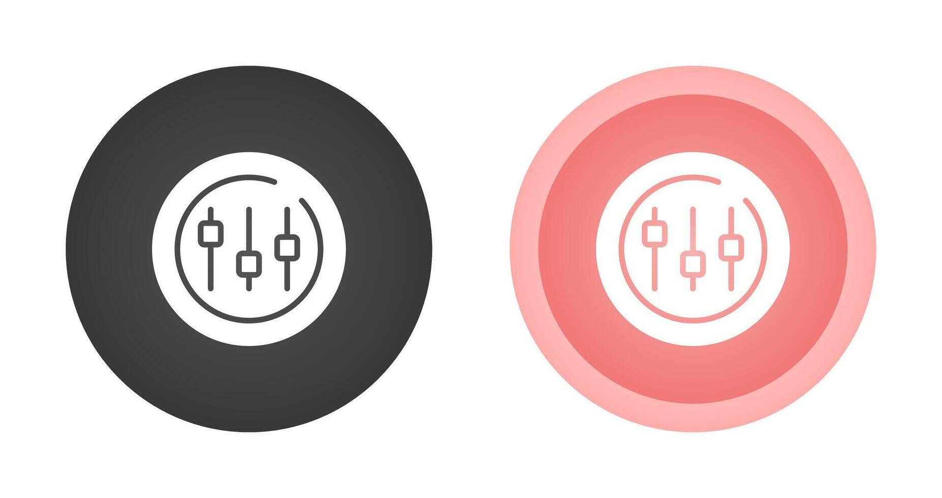 muziek- equalizer cirkel vector icoon