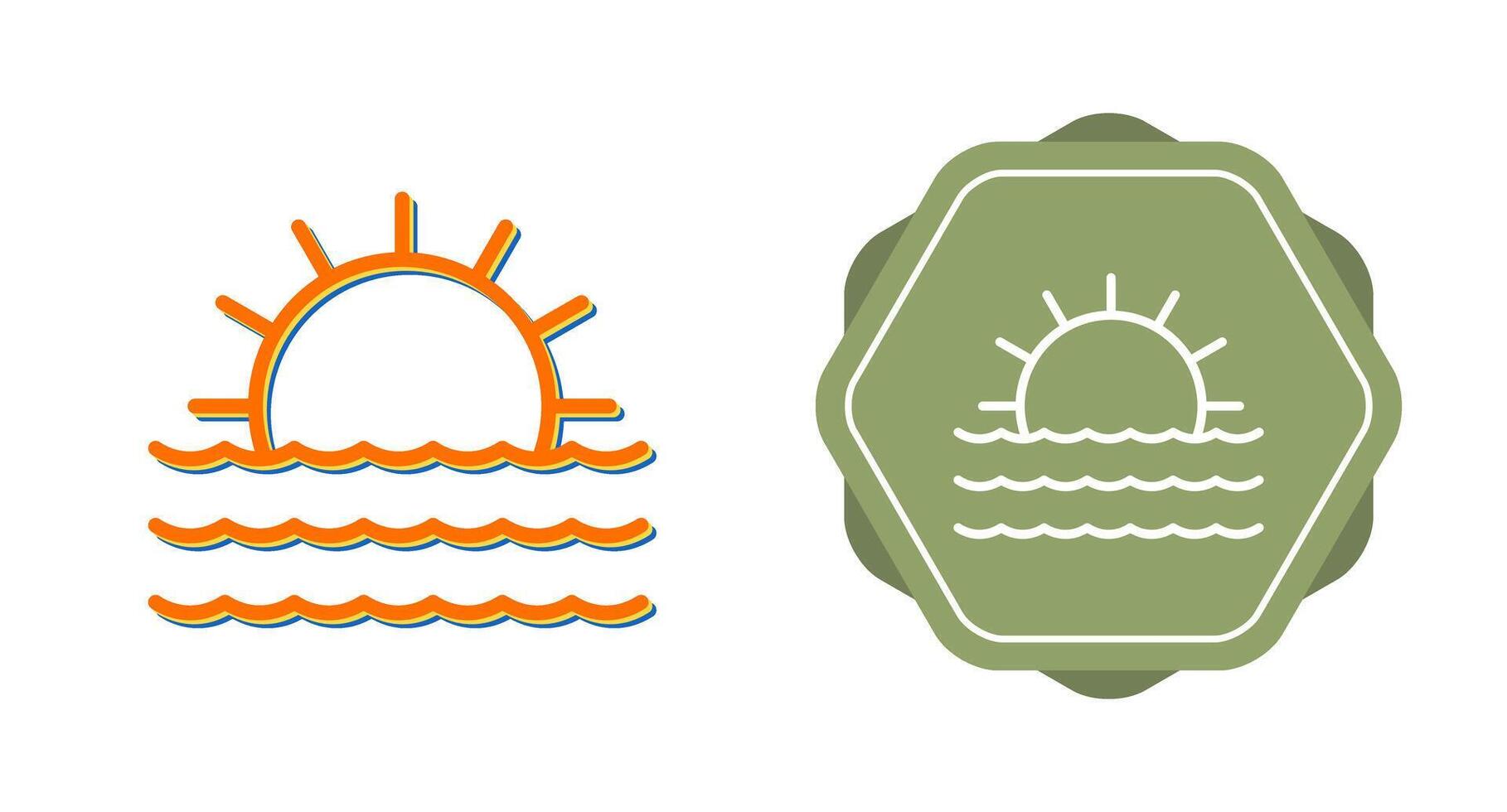 zonsondergang vector pictogram