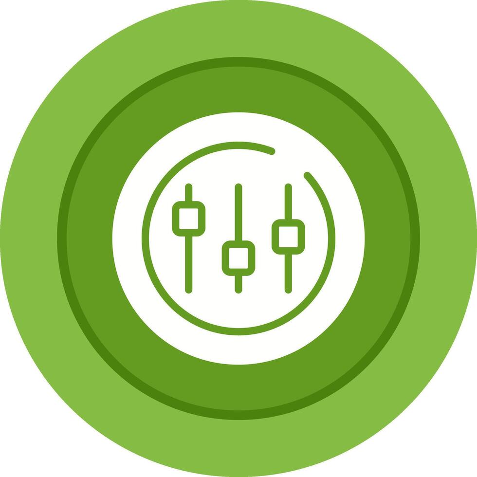 muziek- equalizer cirkel vector icoon