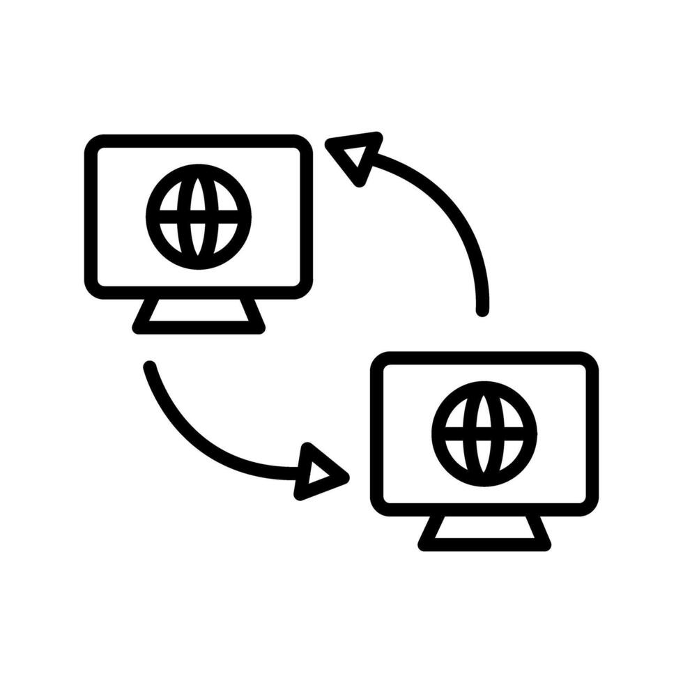 synchronisatie vector icoon