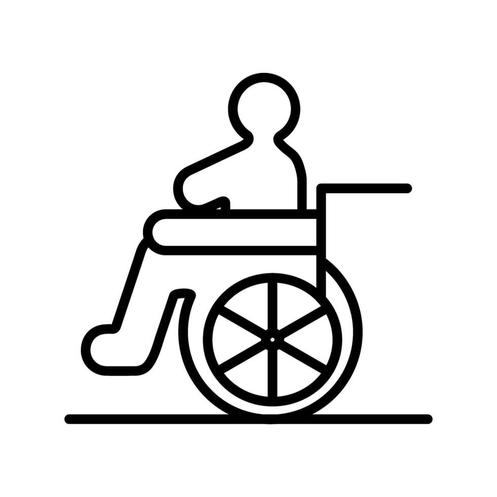 rolstoel vector pictogram