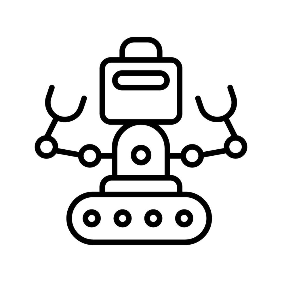 industrieel robot ik vector icoon