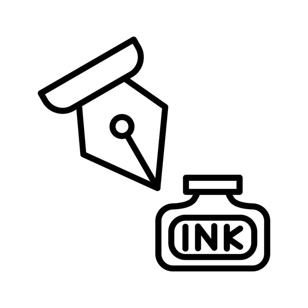 inkt en pen vector icoon