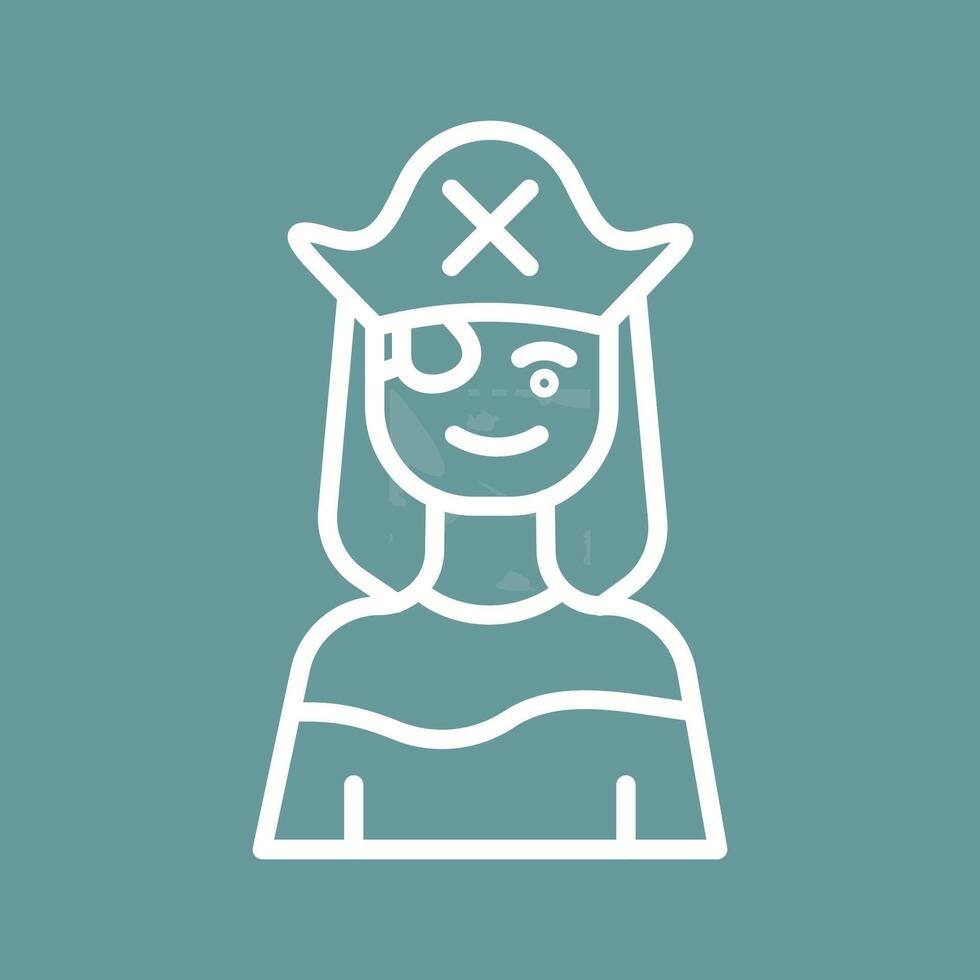 vrouw piraat vector icoon