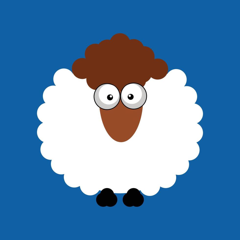 gelukkig circulaire schapen artwork vector