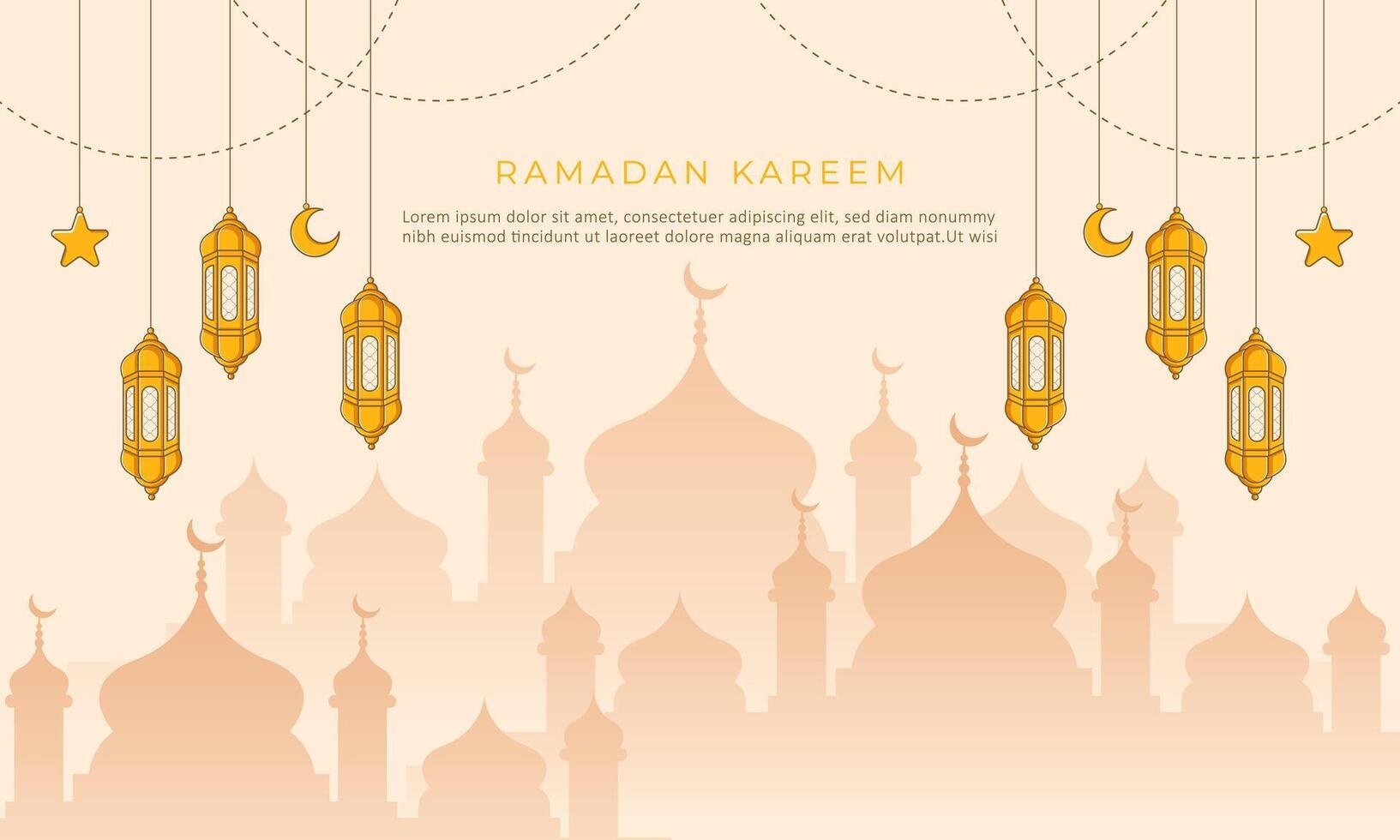 modern Islamitisch Ramadan kareem groet kaart sjabloon ontwerp achtergrond illustratie vector