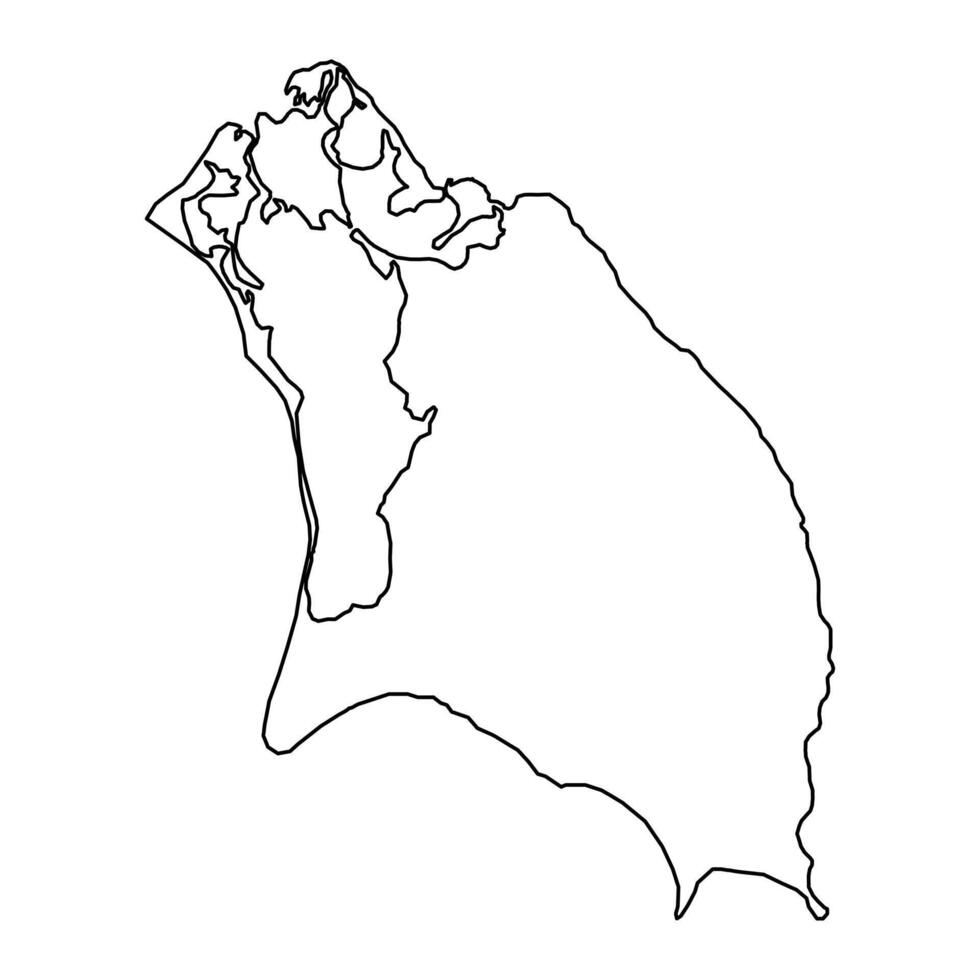 Barbuda kaart, een deel van de tweeling eiland staat van antigua en barbuda. vector