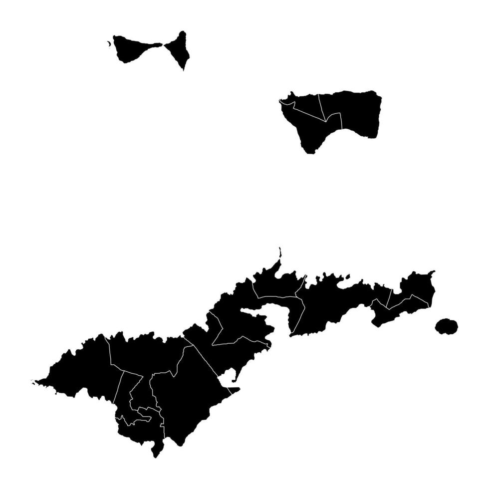 Amerikaans Samoa kaart met administratief divisies. vector illustratie.