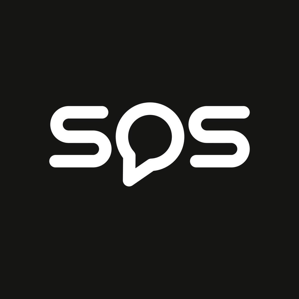 Sos brief monogram logo ontwerp illustratie vector