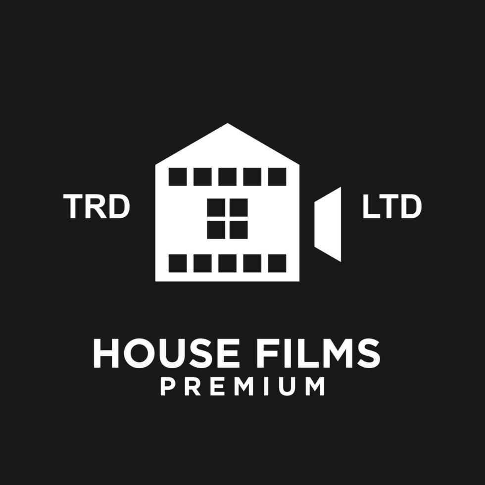 huis huis studio film bioscoop video logo icoon ontwerp illustratie vector