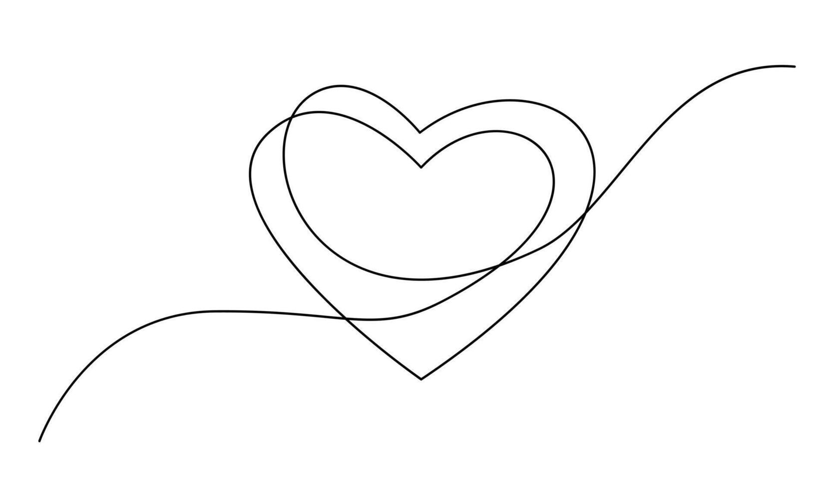 haard liefde doorlopend lijn hand- schrijven illustratie vector
