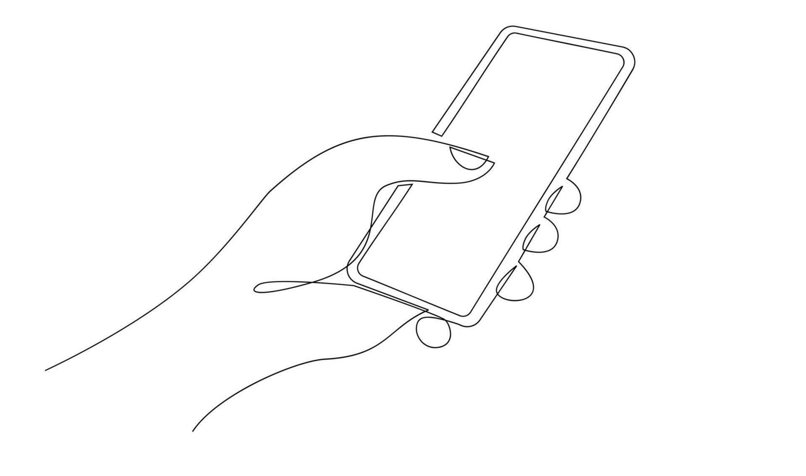 hand- Holding telefoon gaat verder illustratie ontwerp vector