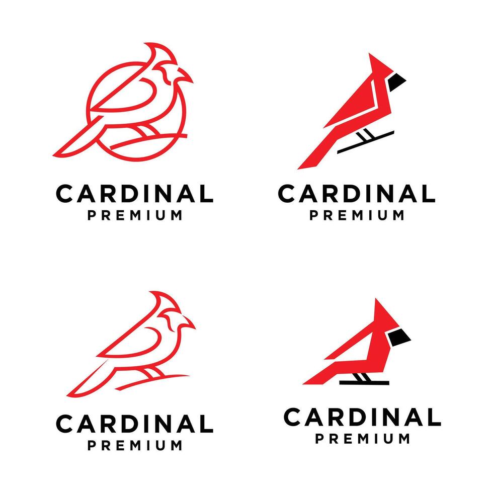 kardinaal vogel modern gemakkelijk logo ontwerp vector