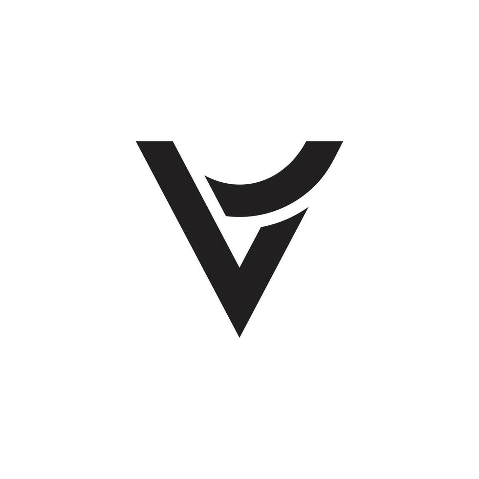 brief ve gemakkelijk gekoppeld meetkundig lijn logo vector